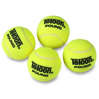 Мяч для большого тенниса TELOON (4 шт в тубе) профессиональный Pount-TOUR 828Т Р4 Желтый